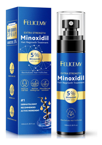 Minoxidil Spray Felicemy 5% Para El Crecimiento Del Cabello