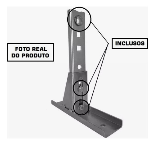 Kit 4 Suporte Fixação Motor Portão Eletrônico Basculante 200