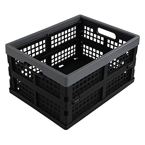 Caja De Almacenamiento De Plástico Negro, Contenedor P...