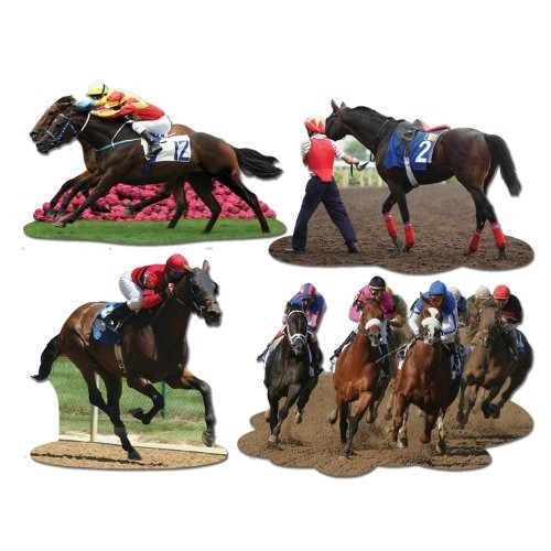 Beistle Horse Racing Derby Day Cutouts, Multicolored