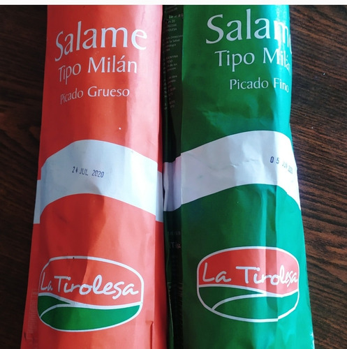 Imagen 1 de 1 de Salame Milan Fino/grueso Tirolesa.precio Publicado X Kg