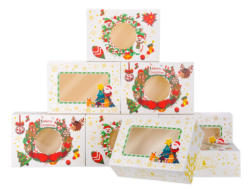 24 Caja Galleta Navidad Ventana Pasteleria Golosina Para