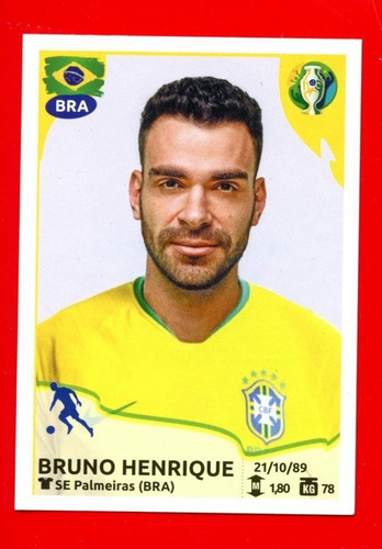 Lámina Álbum Copa América Brasil 2019 / Bruno Henrique #25