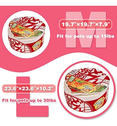 Cama Ramen Para Perros Y Gatos, Mantiene El Calor