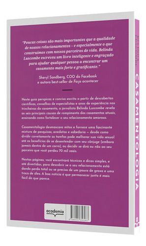 Casamentologia: A arte e a ciência de ficar junto, de Luscombe, Belinda. Editorial Editora Planeta do Brasil Ltda., capa mole em português, 2022