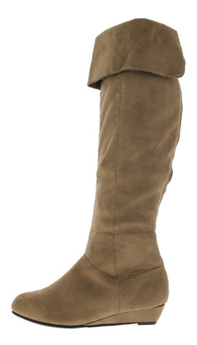 Botas Suede Terraplen Bajo 4 Cms.bucaneras Imp. Usa 