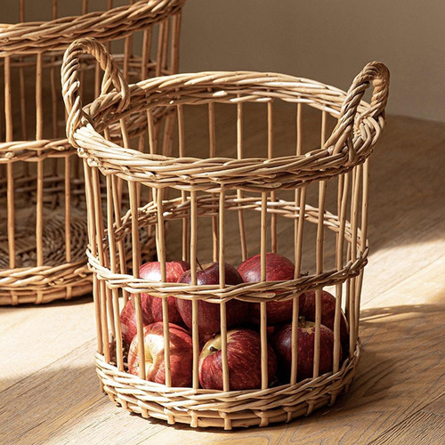Woven Wicker Storage Basket Handmade Multiuso Para Grande