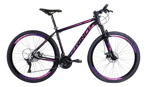 Bicicleta Aro 29 Rino New Atacama Cubo Cassete K7 11/36 24v Cor Preto/pink Tamanho Do Quadro 17