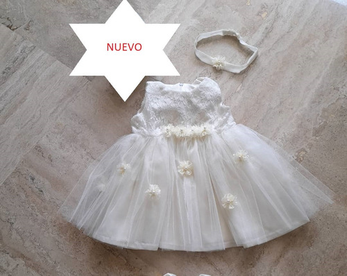 Vestidos Para Bautizo Talla 1 + Tiara (para Niña De Un Año) | MercadoLibre