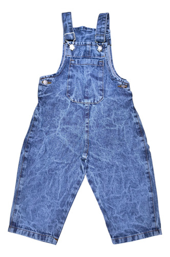 Jardinero Jean Mom Bebé Y Beba Enterito Denim. Nilde.baby Azul 1
