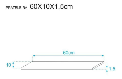 Imagem 3 de 5 de Prateleira Madeira Escura Nogal 60x10cm Suporte Invisível