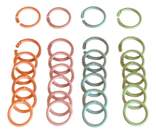 Argolas C/200 Unidades Articuladas Coloridas Artesanato 22mm