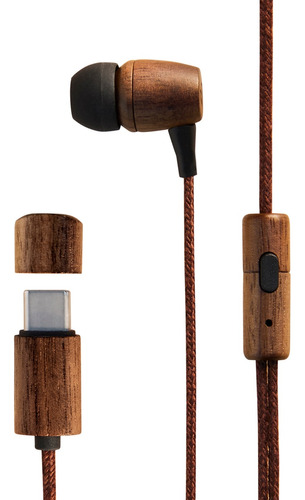 Auriculares Energy Sistem Eco Walnut Wood Cable Usb-c Nnet