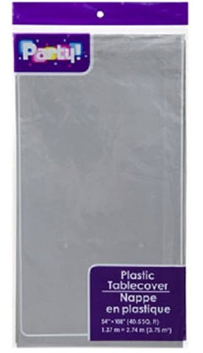Plateado Mantel Decorativo De Plástico 54x108'' Marca Pyle 