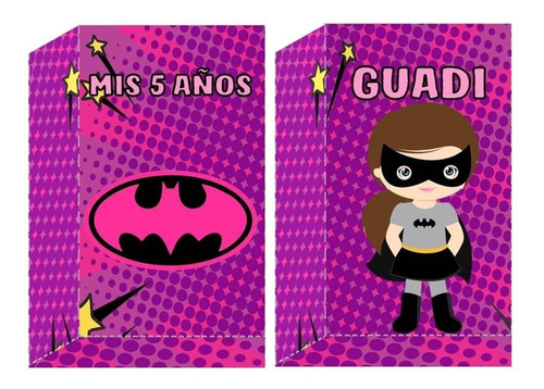 10 Bolsitas Golosineras C/ Cierra Stickers Gatubela Batwoman