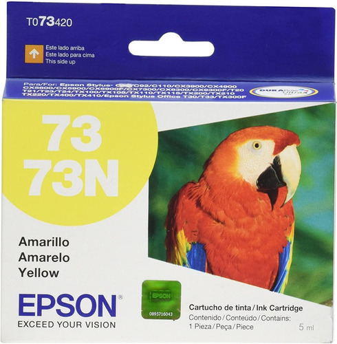 Cartucho Epson T73 Amarillo Original Caja Sellada