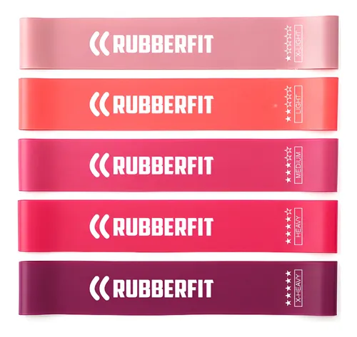 Faixa elástica Rubber Fit Mini Band multicolor - kit de 5