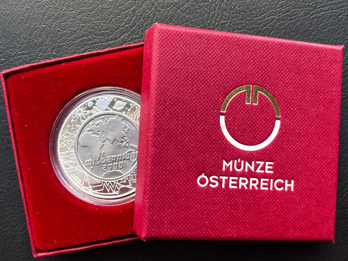 100 Schilling 2000 Millennium - Prata E Titânio - Áustria (Usado)