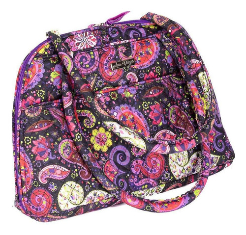 Bolsa Handbag Tecido Feminina Ombro Zíper Espaçosa Casual Cor Roxo