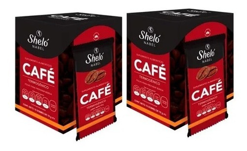 Pack 2 Cajas Café Termogénico Soluble Con Stevia 30 Sobres