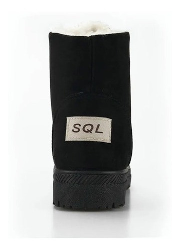 Botas De Mujer Caliente Rebaño Zapatos Cordones Mujer