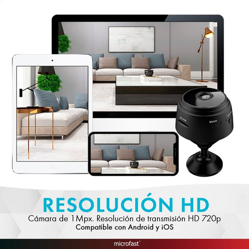 Imagen 3 de 10 de Mini Cámara Oculta Espía Wifi Full Hd Micrófono Batería
