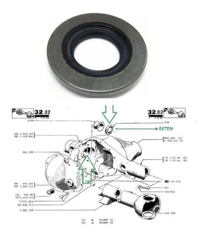 Reten Cubierta De Diferencial Jeep Williz Rural Pickup 75a82