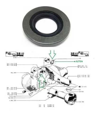 Reten Cubierta De Diferencial Jeep Williz Rural Pickup 75a82