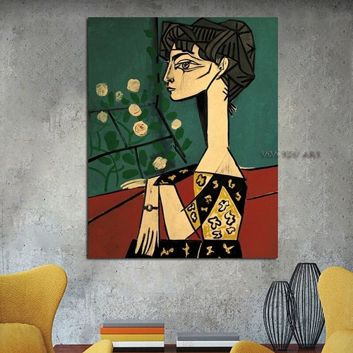 Imagen 2 de 9 de Cuadros-picasso Cara24-moderno,decorativo,95x60cm-16k Resol
