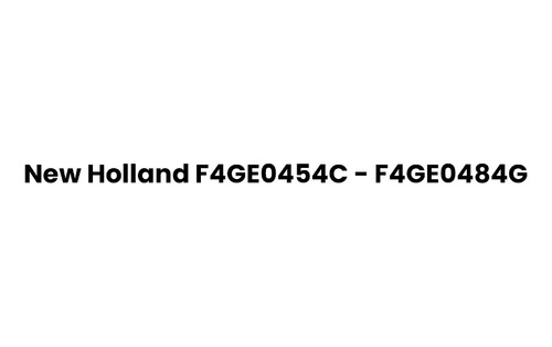 Manual De Reparación New Holland F4ge0454c - F4ge0484g