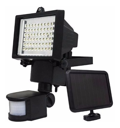 Reflector Led Solar 60 Leds Sensor Movimiento Luz Seguridad