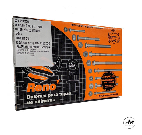 Juego Bulones Tapa De Cilindro Renault (9) 18 2.0