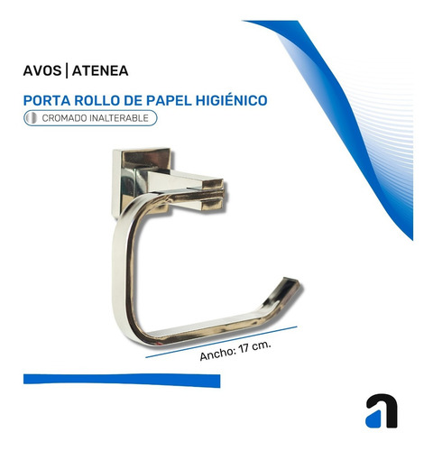 Imagen 2 de 10 de Porta Papel Higiénico Baño 100% Metal / Avos Atenea Sale