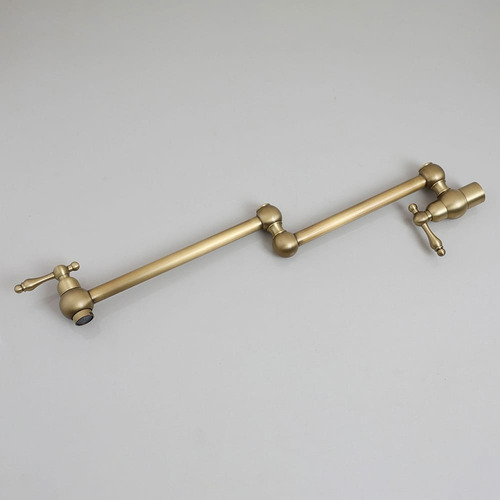 Griferia Cocina Bronce Para Llena Ollas De Pared Monocomando Acabado Cepillado Valemma