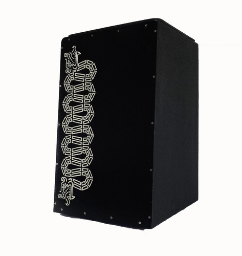 Cajon Acústico Percussionline Serpente Bk Promoção! Carron