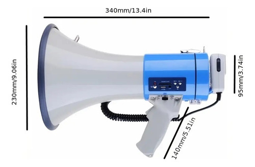 Megáfono Portátil Altavoz Fuerte 50w Batería Recargable
