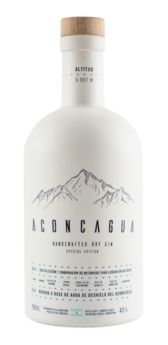 Imagen 1 de 2 de Gin Aconcagua Handcrafted Special Edition Botella Blanca