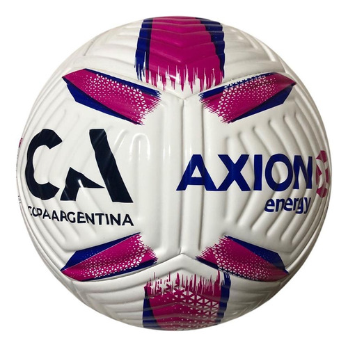 Pelota Futbol N*5 Copa Argentina Axion Energy Blanco Con Detalles