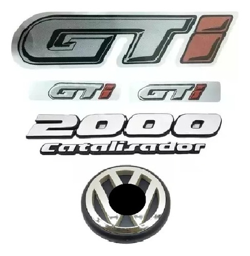 Kit Emblemas Gol Quadrado Gti - Até 1994 - Modelo Original 