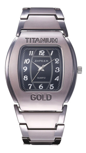 Relógio Masculino Nibosi Zhpeer Original Prata Titanium Luxo