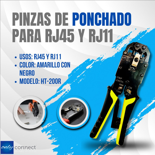 Pinza De Ponchado Xcase Para Rj45 Y Rj11 Uso Profesional