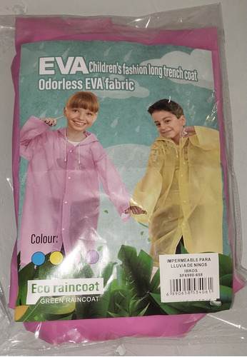 Poncho Impermeable Para Niños Y Adultos