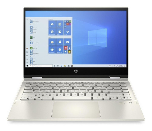 Laptop  HP Pavilion x360 14-dw0001la dorada táctil 14", Intel Core i5 1035G1  8GB de RAM 256GB SSD 16GB Optane, Intel UHD Graphics 1920x1080px Windows 10 Home