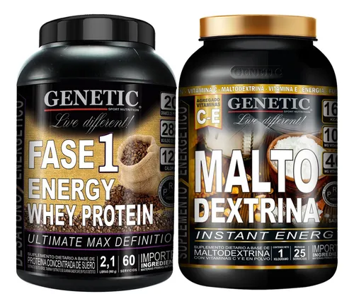 Masa Muscular Energia Proteina Fase 1 Maltodextrina Genetic