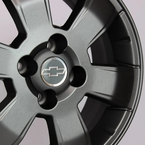 Kit 4 Rodas Aro 15x6 Gm Montana Sport 4x100 Krmai R15 Cor Grafite Fosco