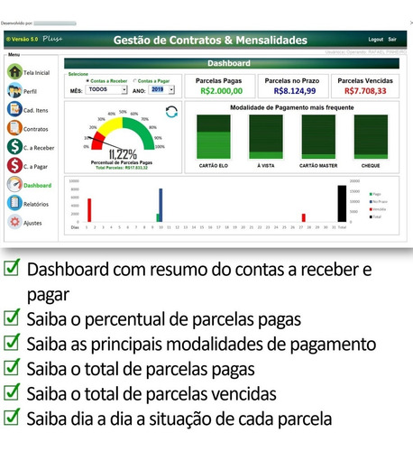 Sistema Clientes, Serviços, Festas, Contratos, Receber Pagar