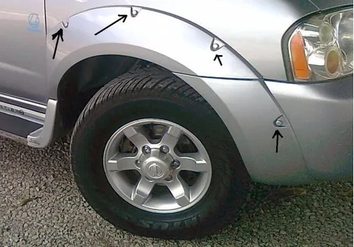 Kit Tapa Furo Acabamento Para-lama Nissan Frontier Fibra