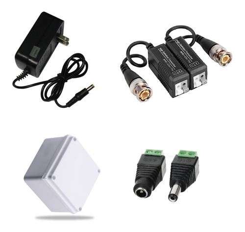 Kit Accesorios Cámaras Seguridad Balun Fuente 1.5a Balun Jac