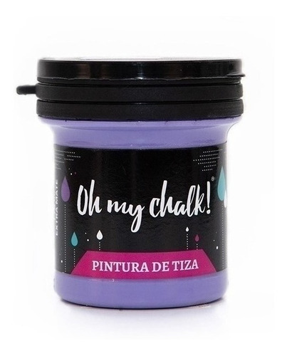 Imagen 1 de 10 de Pintura De Tiza - Oh My Chalk 110 Cc Violeta - Xion Store