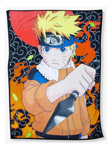 Kit Almofada Com Manta Super Macia Naruto